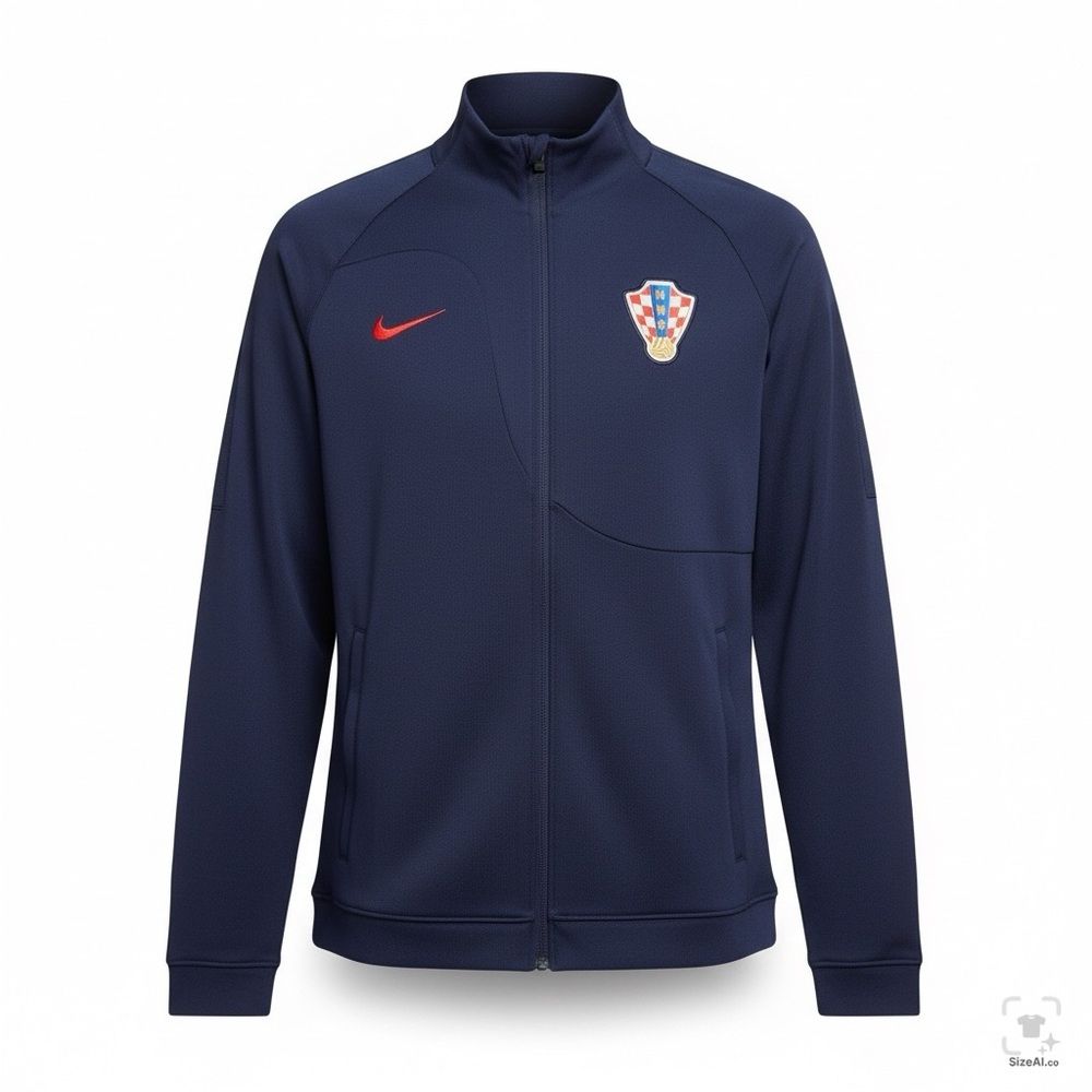 Nike Navy Track Jacket with Red Swoosh and Croatia Crest